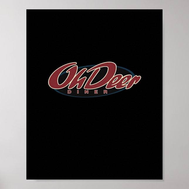 Póster Oh Deer Diner Estilo Clásico Retro (Frente)