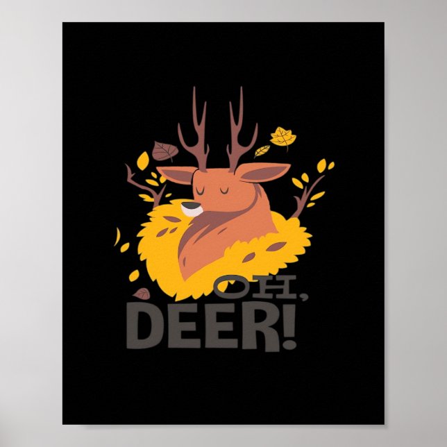 Póster Oh Deer Diseño Creativo  (Frente)