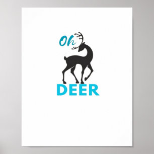 Póster Oh Deer Diseño Minimalista