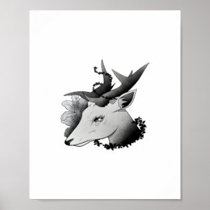 Póster Oh Deer Estilo Clásico