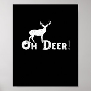 Póster Oh Deer Estilo Gráfico Limpio