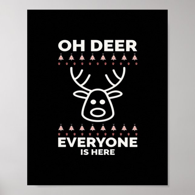 Póster Oh Deer Everyone Is Here Modern Style  (Frente)