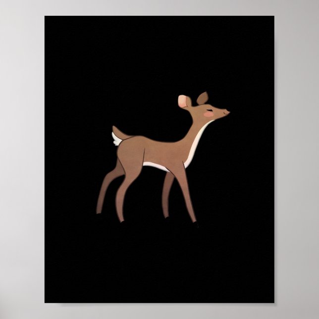 Póster Oh Deer Me Whimsical Creative Design  (Frente)