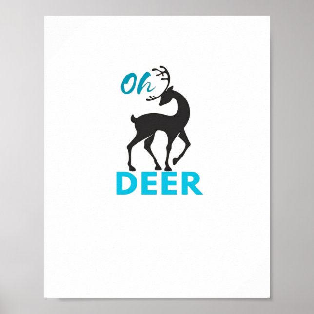 Póster Oh Deer Minimal Design  (Frente)