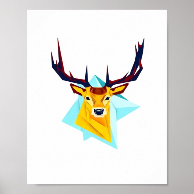 Póster Oh Deer Minimal Rustic Style  (Frente)