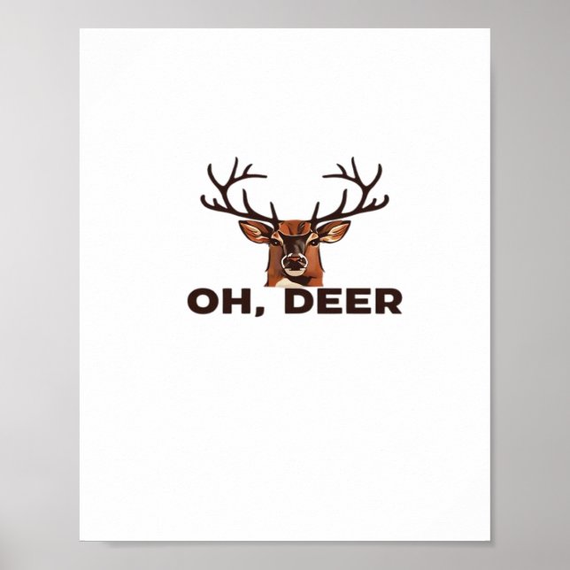 Póster Oh Deer Modern Clean Design  (Frente)