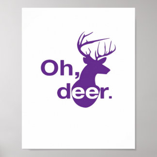Póster Oh Deer Natural Woodland Style 