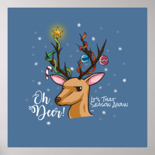 Póster Oh DEER   Navidades Pun