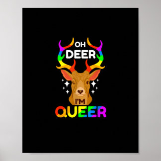 Póster Oh Deer Queer Creative Modern Style
