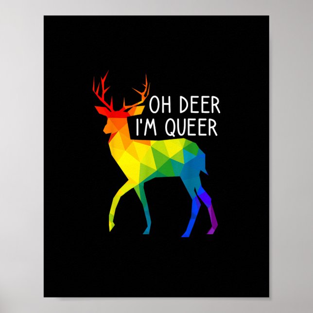 Póster Oh Deer Queer LGBTQ Pride Celebration Month  (Frente)