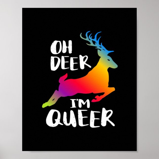 Póster Oh Deer Queer Pride Minimal Artistic Style  (Frente)