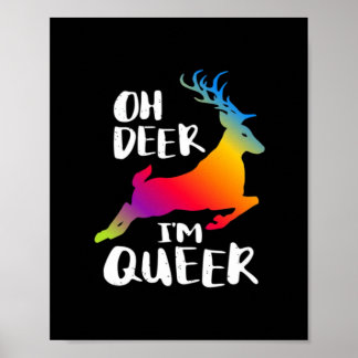 Póster Oh Deer Queer Pride Minimal Artistic Style