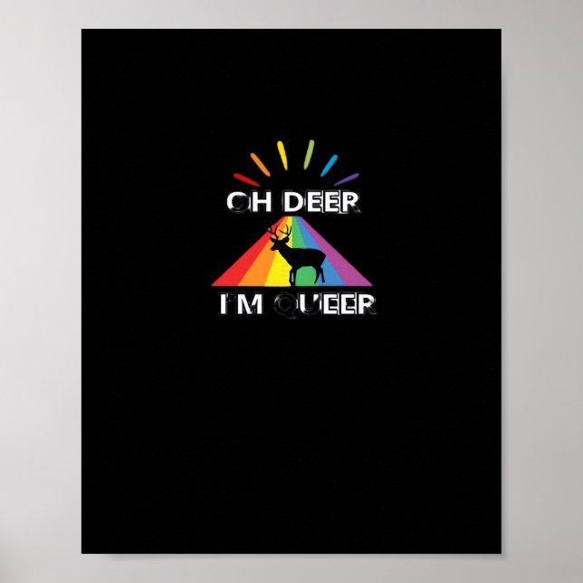 Póster Oh Deer Queer Trendy Aesthetic Design  (Frente)