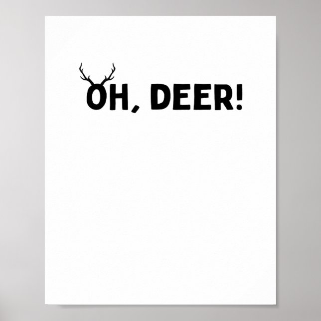 Póster Oh Deer Simple Aesthetic  (Frente)