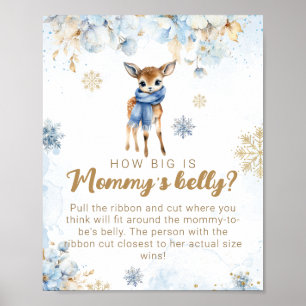 Póster Oh Deer Winter Baby Boy ducha juego de Belly de ma