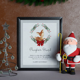 Póster Oh Deer Winter Greenery Pacifier Hunt Game
