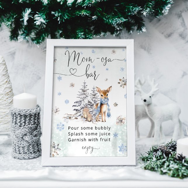 Póster Oh Deer Woodland Animals Winter Mom-osa Bar Poster (Subido por el creador)