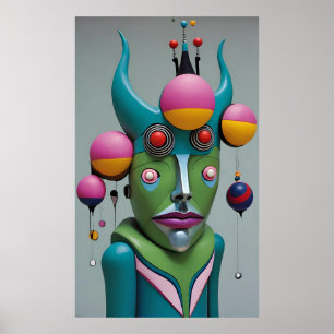 Póster Oh Dios Diablo Tú - Ken Gage Surreal Art