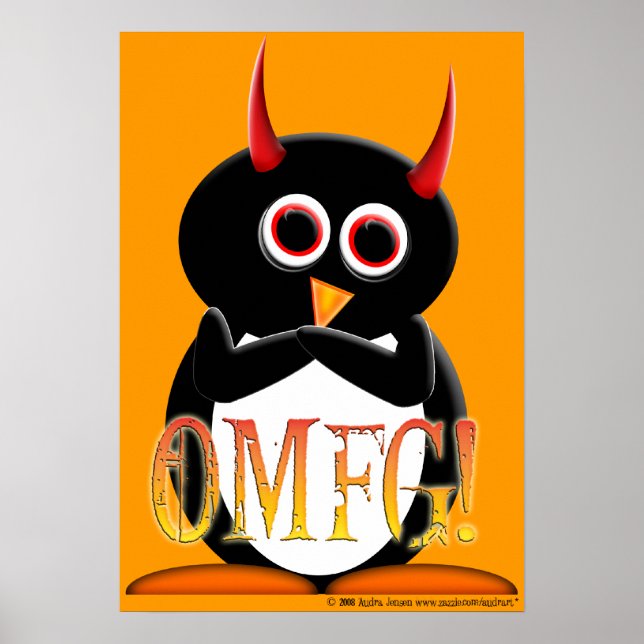 Póster ¡Oh Dios mío! Poster del mal pingüino (Frente)