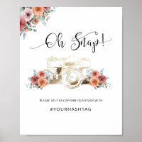 Oh Etiqueta de ajuste, cámara, Rótulo de flores et