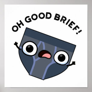 Póster Oh Good Brief Funny Underwear Pun