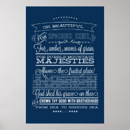 Póster oh hermoso, para los cielos espaciosos