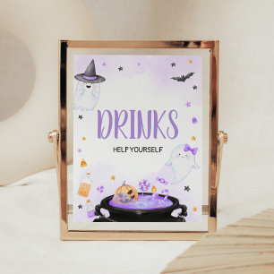 Póster Oh Hoja Boo-y Halloween Bebidas en Baby Shower