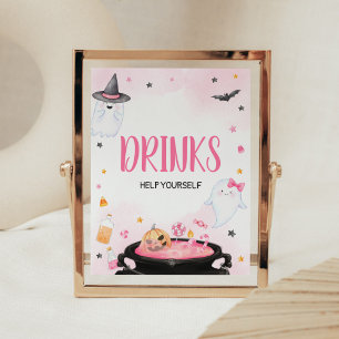 Póster Oh Hoja Ghoul Halloween Bebidas en Baby Shower