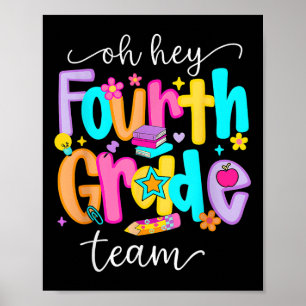Póster Oh Hola Cuarto Grado Feliz Regreso a la Escuela Ma