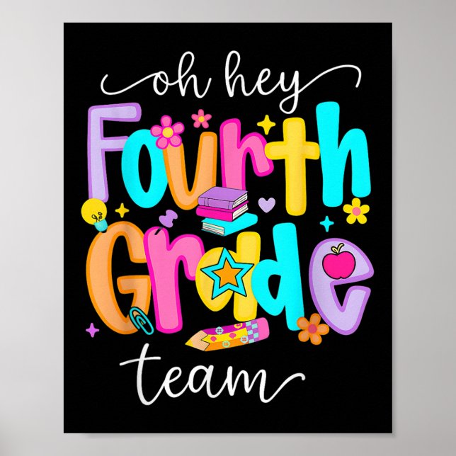 Póster Oh Hola Cuarto Grado Feliz Regreso a la Escuela Ma (Frente)