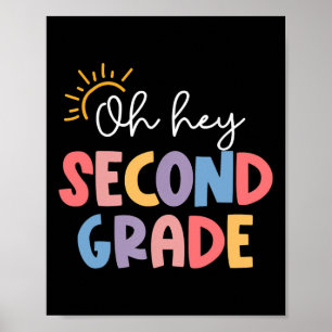 Póster Oh Hola Maestra de Segundo Grado Estudiante 2do Gr
