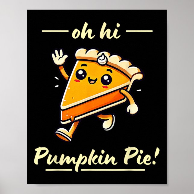 Póster Oh Hola Pie de Calabaza - Cute Kawaii Cae Acción d (Frente)