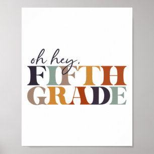 Póster Oh Hola Quinto Grado Ck Para Regresar A La Escuela