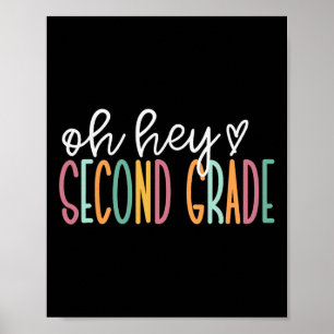 Póster Oh Hola Segundo Grado De Regreso A La Escuela Feli