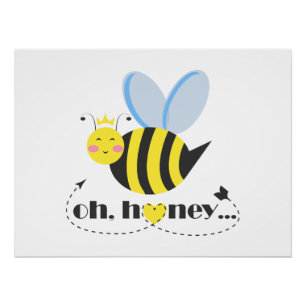 Póster Oh Honey Valentines reina Bee personaje con tiara