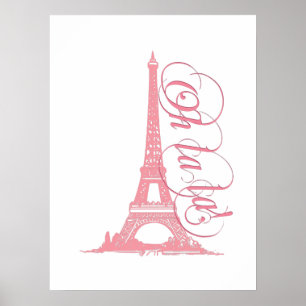 Póster Oh La La - Eiffel Tower Paris France