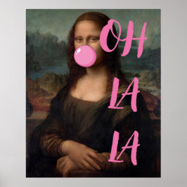 Póster OH LA Mona Lisa Altered Art Poster