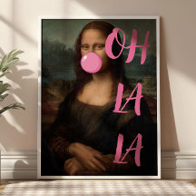 OH LA Mona Lisa Altered Art Poster