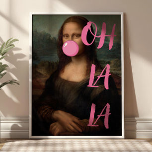 Póster OH LA Mona Lisa Altered Art Poster