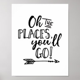 Póster Oh, los lugares a los que vas a ir a los niños a i