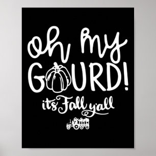Póster oh mi calabaza es otoño tu Halloween Retro Fall H
