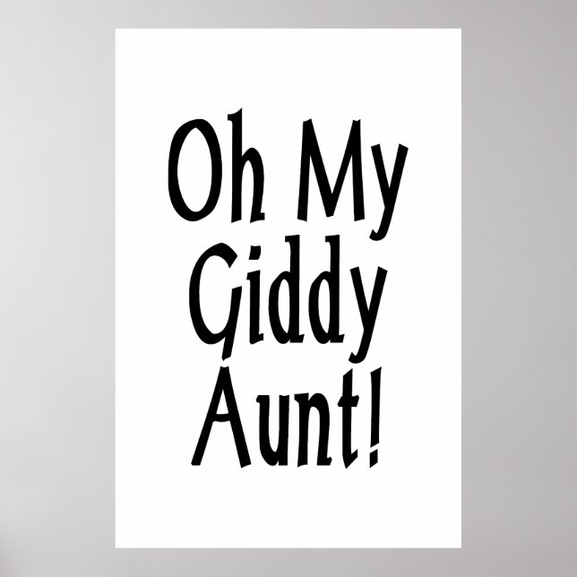 Póster ¡Oh, Mi Tía Giddy! (Frente)