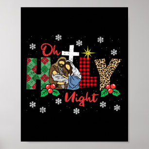 Póster Oh Navidades de la noche sagrada Pajama X-mas Plai