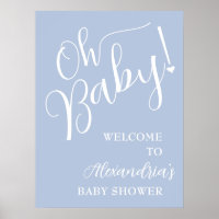 ¡Oh, nena! Boy Baby Shower Blue Welcome