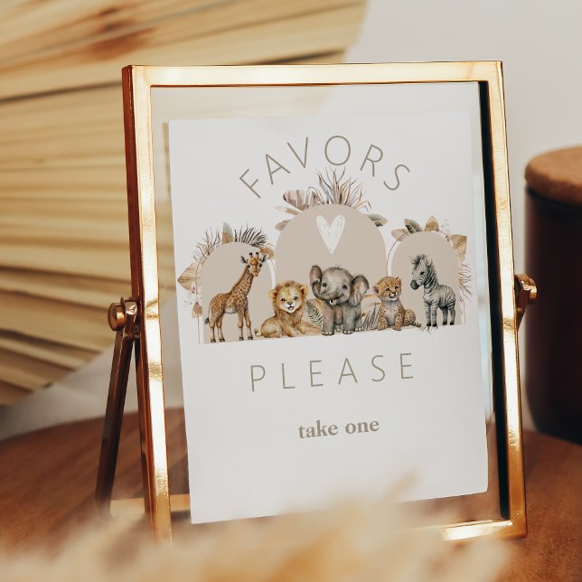 Póster Oh Nena Safari Animales Boho Baby Shower Vestores (Subido por el creador)