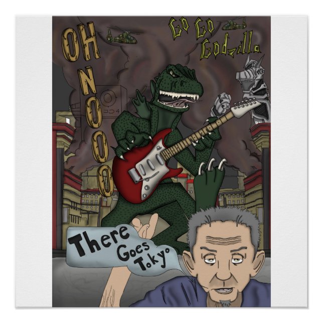Póster ¡Oh no! Ahí va Tokio (Anverso)