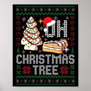Póster Oh Pastel de Navidad Árbol Debbie Becky Jen Pastel