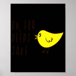 Póster Oh Por Dios Lindos Adorables Pollitos Pascua Diver