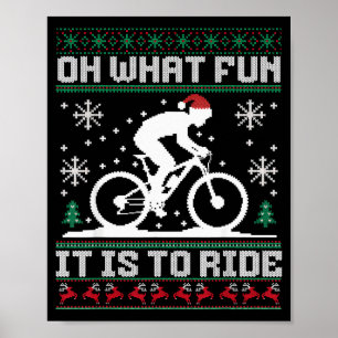 Póster Oh Qué Diversión Es Montar En Bicicleta De Montaña