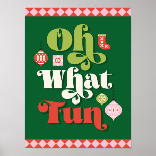 Póster Oh Qué Navidades Retro Divertidos